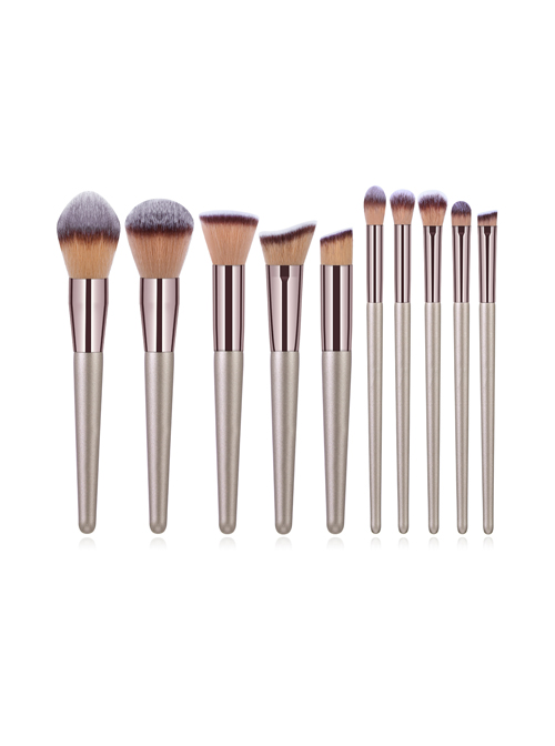 10 Champagne Golden Makeup Brushes Set Little Grape Makeup Brush Eye Brush  |  Tools & Brushes