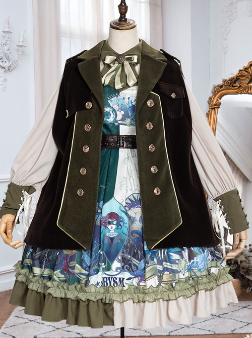 Abyss Series Classic Lolita Lapel Sleeveless Cloak  |  Coat & Jacket