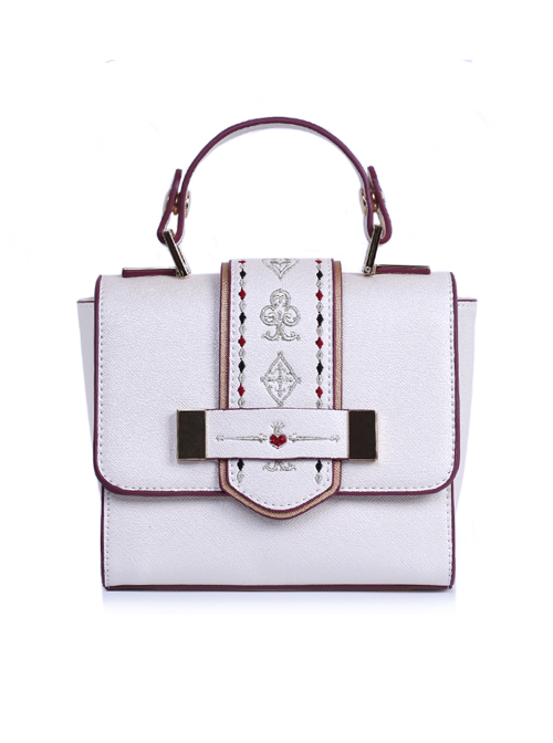 Alice In Wonderland The White Queen And The Red Queen Lolita Matte Shoulder Bag  |  Lolita Bags