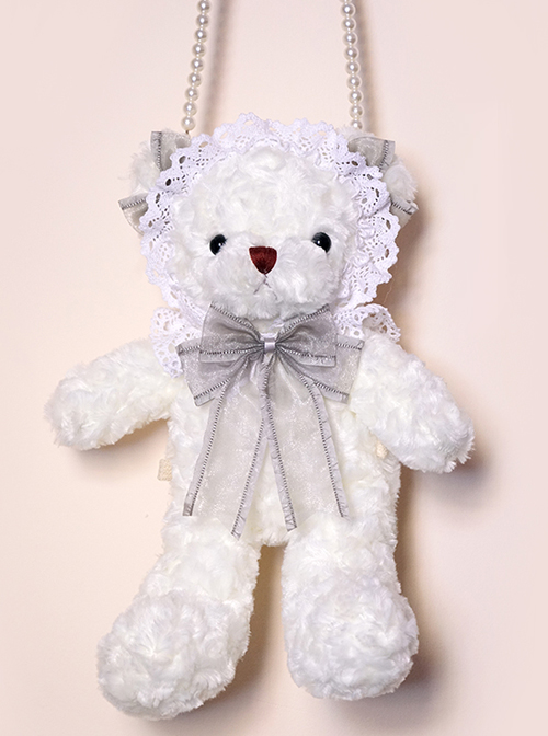 Angel Plush White Bear Doll Sweet Lolita Bag  |  Lolita Bags