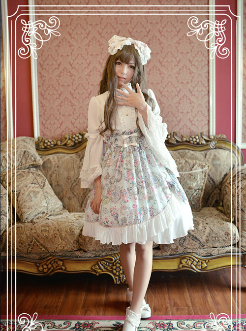 Antique Clock Series Ordinary Waist Classic Lolita Skirt  |  Skirts