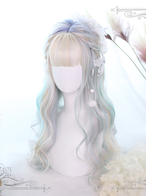 Auroral Color Long Curly Hair Lolita Wig  |  Wigs