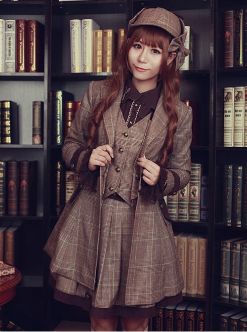 Beck Street’s Dense Fog Series Khaki Detective Style Lolita Female Coat  |  Coat & Jacket