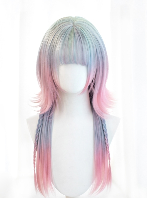 BK709 Series Eversion Jellyfish Head Gradient Short Long Hair Sweet Lolita Wig  |  Wigs