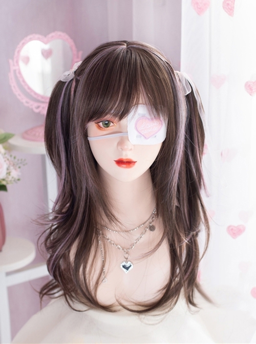 Black-Brown Mixed Color Light Purple Sweet-Cool Girl Natural Sweet Lolita Wig  |  Wigs