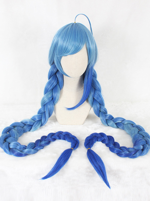 Blue Gradient Double Ponytail Sweet Lolita Cosplay Wigs  |  Wigs