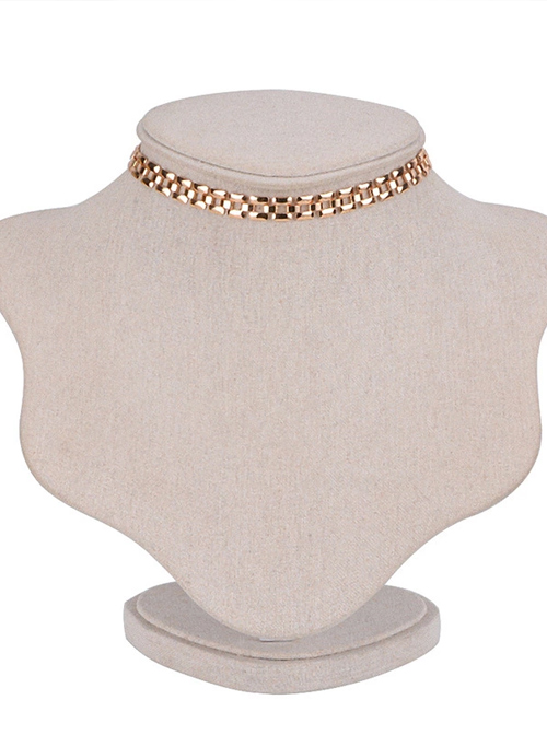 Champagne Concise Copper Lolita Choker  |  Lolita Necklaces