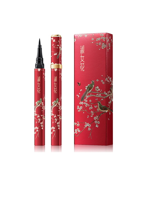 Chinese Style White Crane Plum Blossom Pattern Waterproof Durable Eyeliner  |  Eye Liner