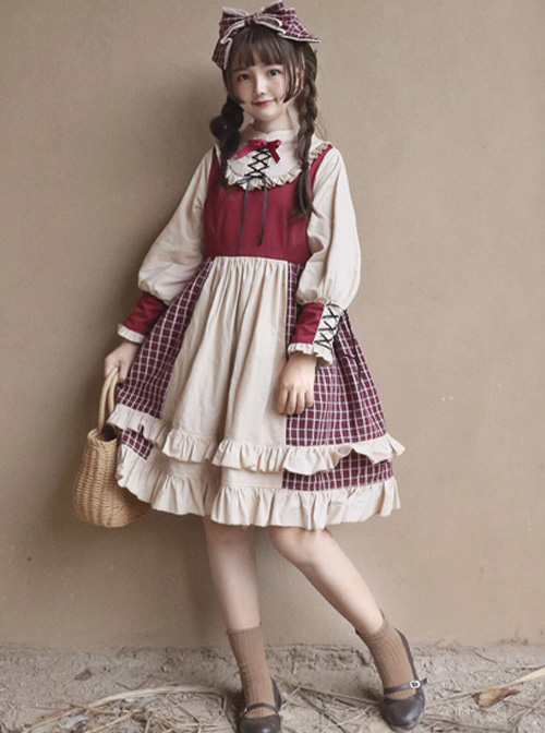 Christmas Strawberry Berry Series OP Classic Lolita Long Sleeve Dress  |  Classic Lolita Dresses