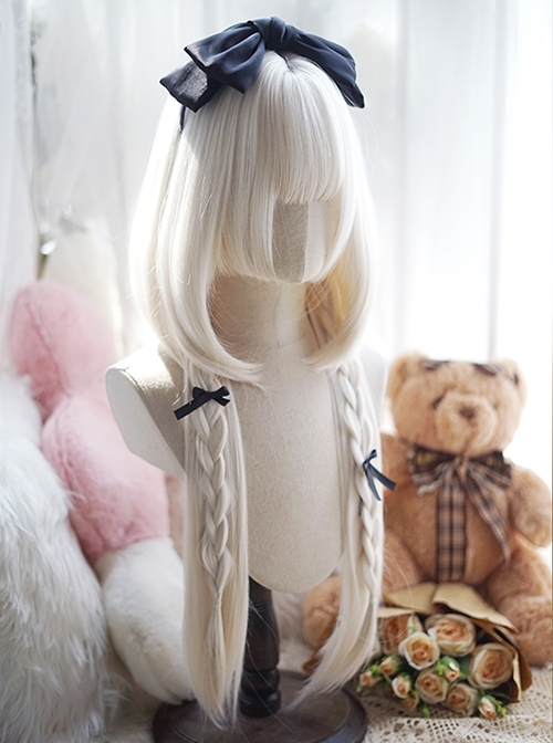 Classic Lolita Cute Princess Jellyfish Hairstyle Design Air Bangs Decoration Long Straight Wig  |  Wigs