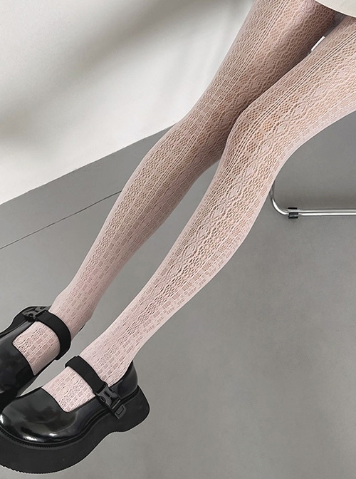 Classic Lolita Spring Summer Multicolor Lace Sexy Thin Fishnet Bottoming Pantyhose  |  Lolita Socks