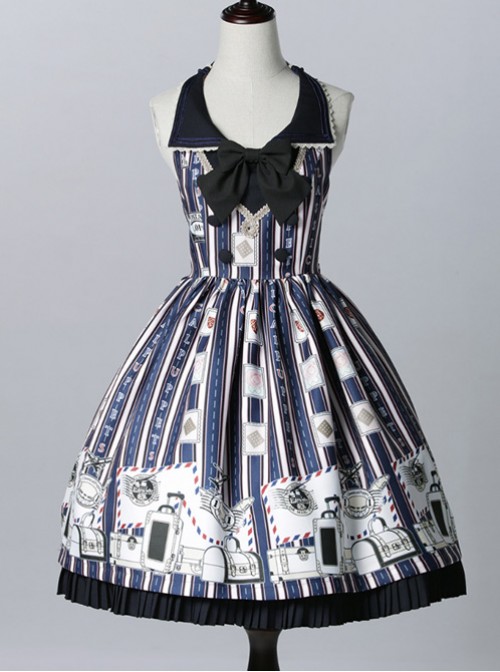 Classical doll to travel it! Blue Lolita JSK  |  Punk Lolita Dresses