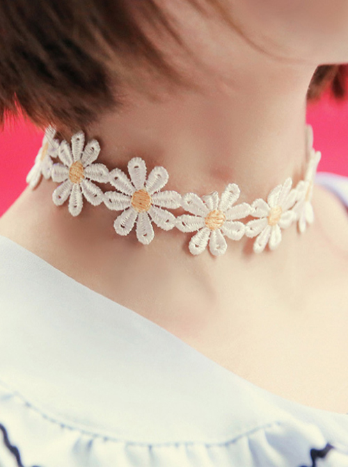 Concise Cute Small Daisy Sweet Lolita Necklace  |  Lolita Necklaces