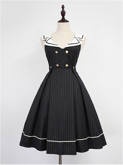 Criss-cross Sailor Collar  College Style Lolita JSK – Morningstar Idol Academy by Souffle Song  |  School Lolita Dresses