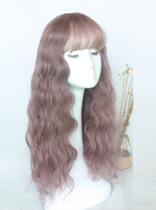 Cute Air-bangs Long Corn Perm Lolita Wig  |  Wigs