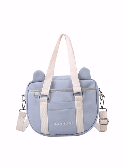 Cute Bear Ears Sweet Lolita Simplicity Canvas Portable Single Shoulder Messenger Bag  |  Lolita Bags