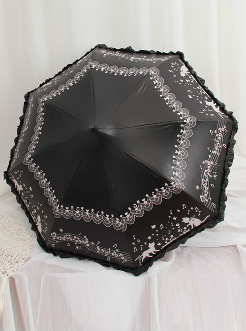 Cute Cat Printing  Sweet Lolita Folding All-weather Umbrella  |  Lolita Umbrellas