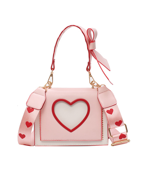 Cute Heart-Shaped Printing Shoulder Straps Sweet Lolita Shoulder Bag  |  Lolita Bags