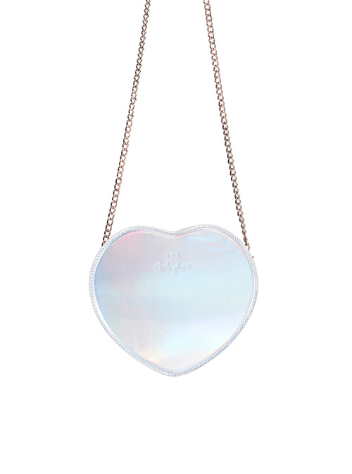 Cute Little Heart Shape Laser Chain Lolita Shoulder Bag  |  Lolita Bags