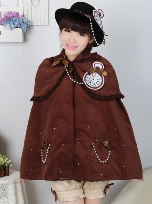 Dream of Lolita Brown Winter Cape  |  Coat & Jacket