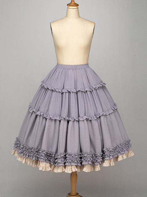 Elegant Bicolor Petticoat Classic Lolita Skirt  |  Skirts