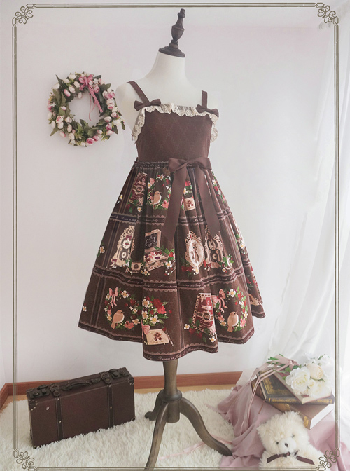 Fashion The Strawberry Garden’s The Morning Music  Series Sweet Lolita Sling Dress  |  Plus Size Lolita Dresses