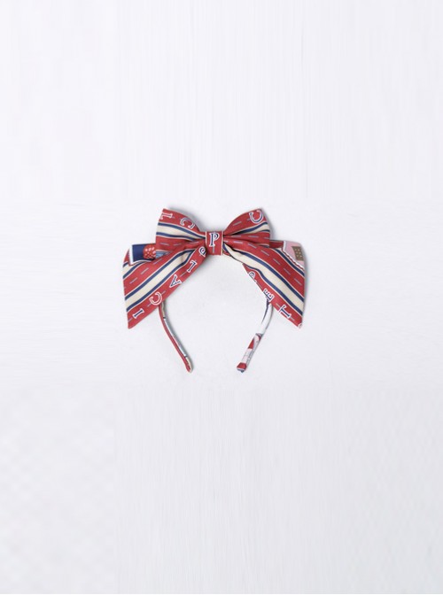 Go To A Journey Series Wine Red Bowknot Classic Lolita Head Band  |  Lolita Headbands