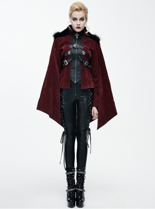 Gothic Irregular Bat Type Cloak Thickened Hooded Coat  |  Gothic & Punk Coats & Jackts