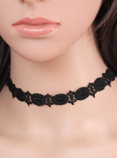 Gothic Retro Black Lace Lolita Necklace  |  Lolita Necklaces