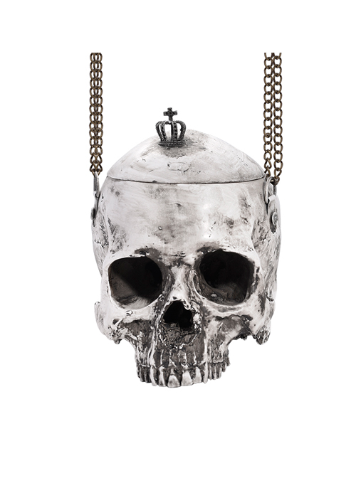 Halloween Gray Skull Chain Shoulder Bag  |  Lolita Bags