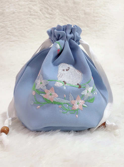 HanFu Pouch Chinese Style Retro Cute Bird Embroidery Handbag  |  Lolita Bags