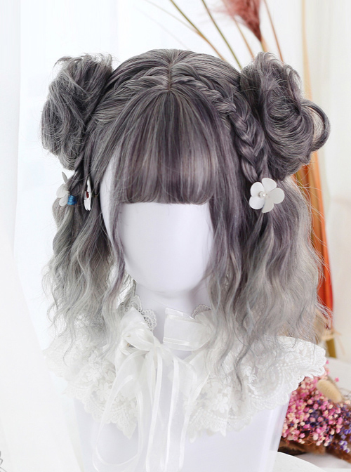 Harajuku Style Gradual Change Water Wave Curly Lolita Short Wig  |  Wigs