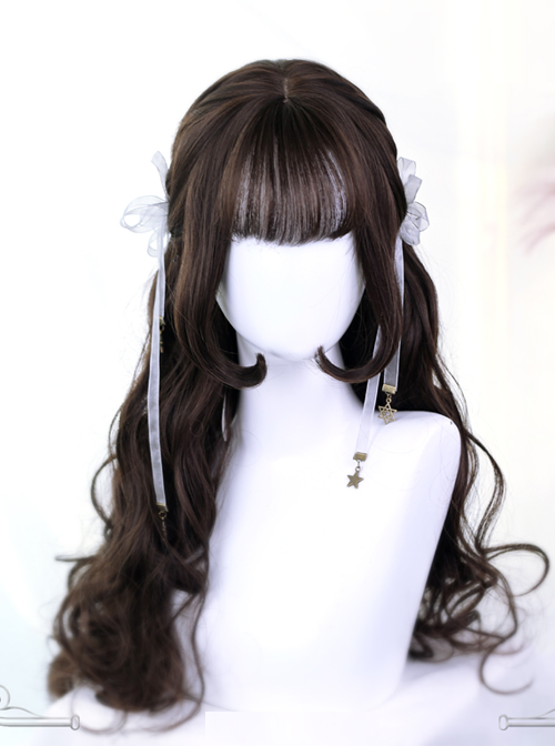 Hime Cut Inner Buckle Long Curly Hair Lolita Wig  |  Wigs