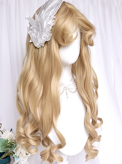 Huiyue Series Gorgeous Retro Mid-Part Bangs Roman Volume Elegant Long Hair Classic Lolita Wig  |  Wigs