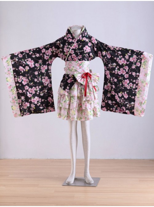 Japan Kawaii Lolita Sakura Kimono Dress Cosplay Costume  |  Plus Size Lolita Dresses