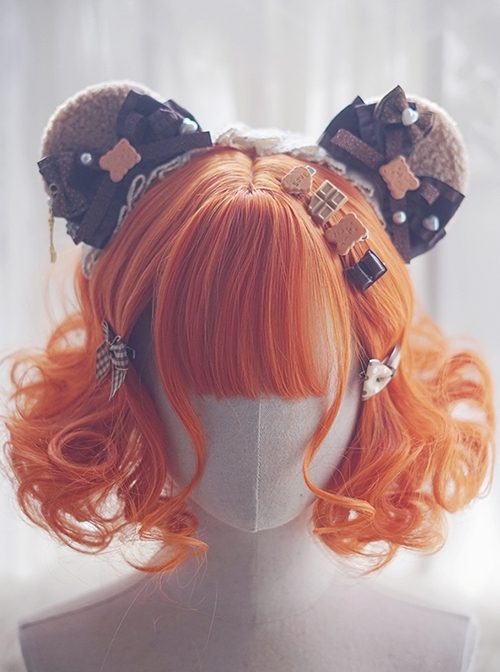 Japanese Style Short Hair Wavy Curl Decoration Classic Lolita Short Wigs  |  Wigs