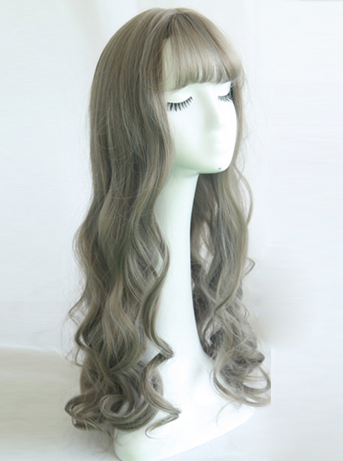 Large Wavy Air-bangs Long Curly Hair Lolita Wig  |  Wigs