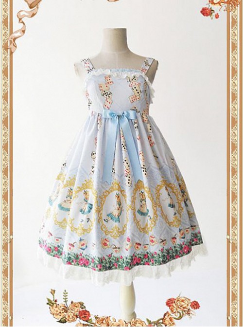 Light Blue Lace Sweet A-Line Skirt  |  Plus Size Lolita Dresses