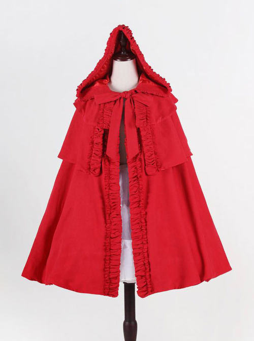 Little Red Riding Hood Series Gothic Lolita Hooded Short Cloak  |  Coat & Jacket