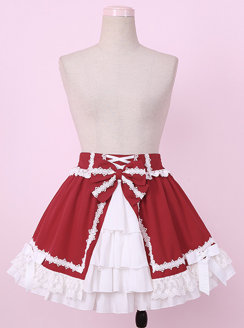 Little Red Riding Hood Series Multi-Layer Cake Lace Sweet Lolita Skirt  |  Skirts