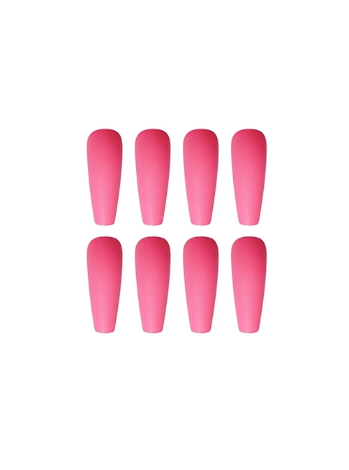 Long Ballet Series Solid Color Simple Matte Detachable Finished Disposable Manicure Nail Pieces  |  Nails