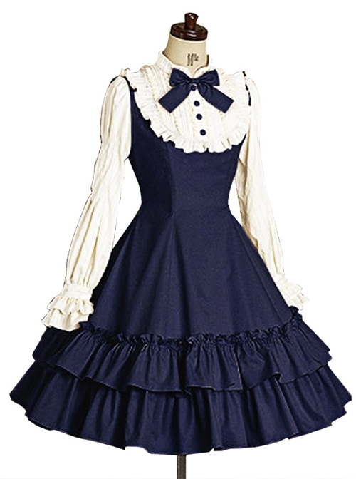 Long Sleeves Ruffle Elegant School Lolita Dress  |  Plus Size Lolita Dresses