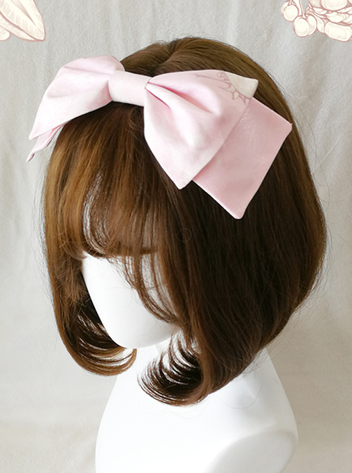 Lunch Tea Rabbit Series Printing Sweet Lolita Big Hair Pin  |  Lolita Hairpins