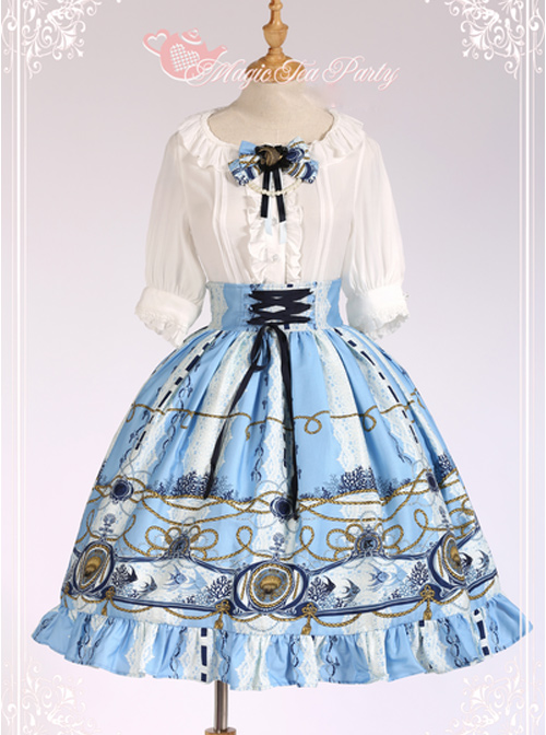 Magic Tea Party Angel Fish Series High Waist Classic Lolita Skirt  |  Skirts