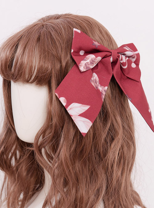 Magic Tea Party Chocolate Rabbit Series Two Colors Bowknot Sweet Lolita Hair Clips  |  Lolita Hairpins