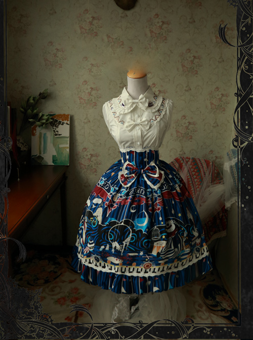 Magic Tea Party Circus Maiden Series Printing Lace Sweet Lolita Skirt  |  Skirts