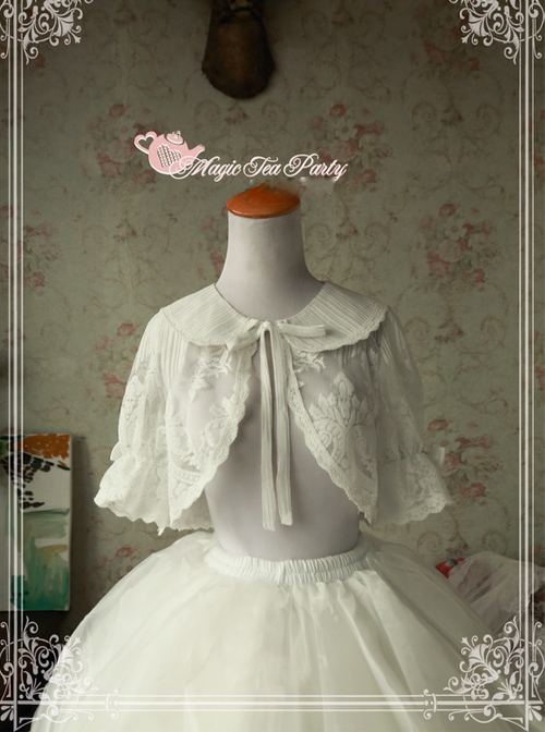 Magic Tea Party Summer Fragrance Series White Lace Lolita Small Shawl  |  Coat & Jacket