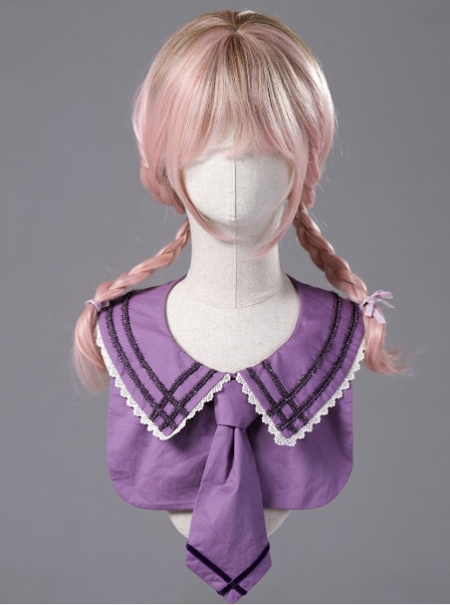 Miss Four’s False Collar Series Round-Neck Deep Purple Classic Lolita False Collar  |  Lolita Necklaces