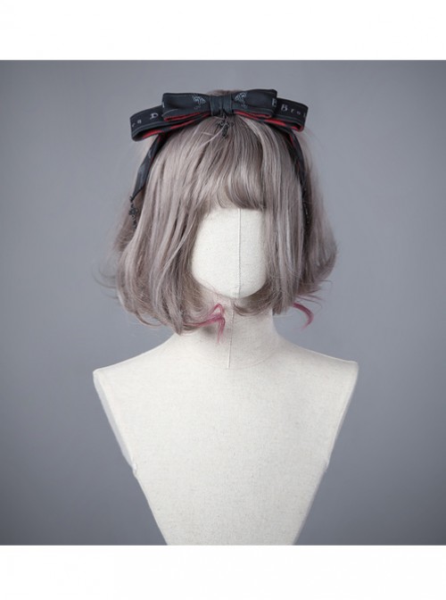 Moon Wolf Series Daily Edition Black Bowknot Gothic Lolita Head Band  |  Lolita Headbands