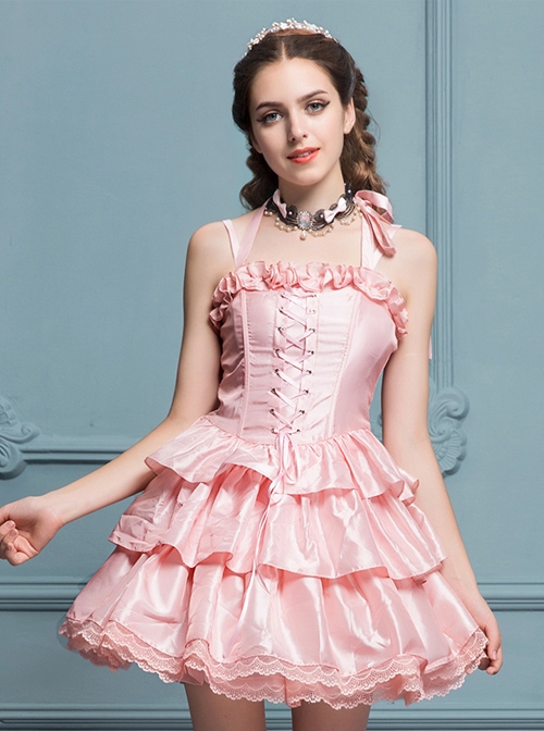 Palace Style Slim Sweet Classic Lolita Sling Dress  |  Classic Lolita Dresses